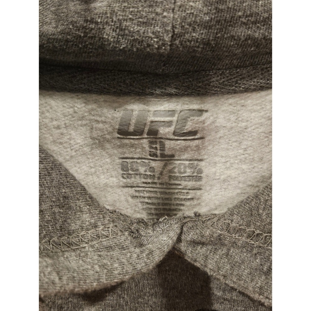 UFC Ultimate Fighting Championship Graphic Hoodie Mens Size L Gray Pullover Y2K - Picture 3 of 3